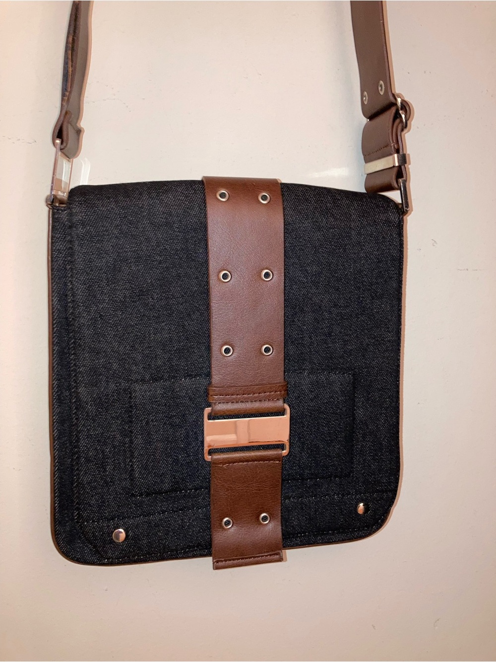 Kate spade denim flap crossbody